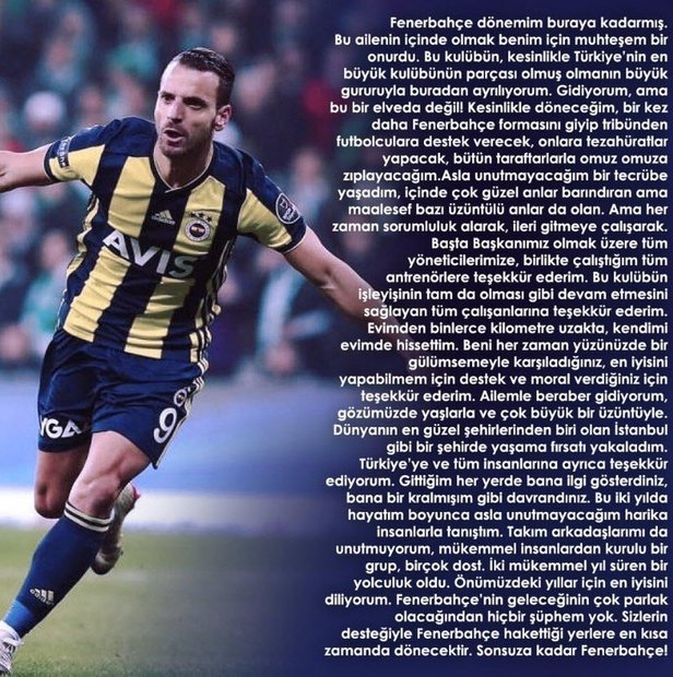 Fenerbahçeli yıldız ayrılığı resmen açıkladı!