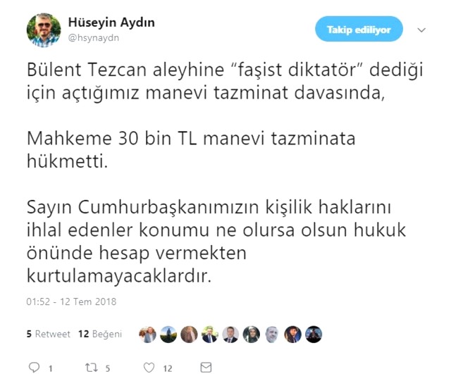 Başkan Erdoğan, CHP'li Tezcan'a açtığı tazminat davasını kazandı