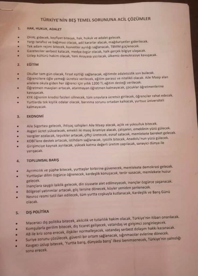 CHP seçim bildirgesini açıklıyor! İşte CHP'nin 24 Haziran sçim bildirgesi