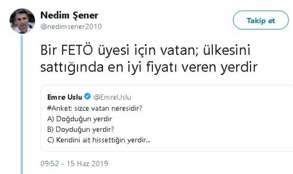 Nedim Şener'den kaçak FETÖ'cülere tokat gibi cevap!