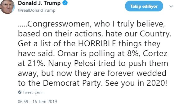 ABD Başkanı Trump: Benim ırkçı bir yanım yok!