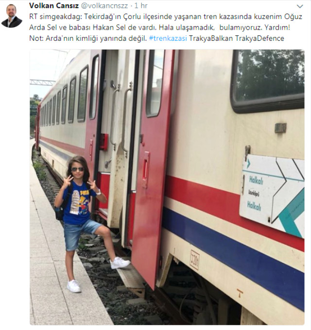 İşte Tekirdağ'daki tren kazasında kaybolanların isimleri!