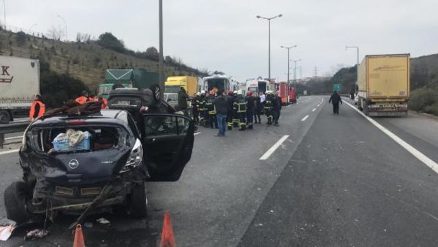 TEM Otoyolu'nda kaza oldu