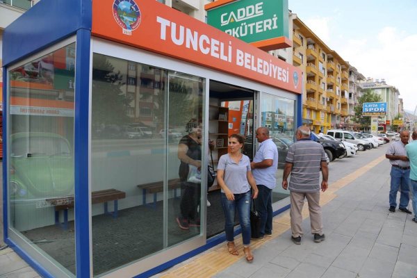 Tunceli'de klimalı duraklar hizmete girdi