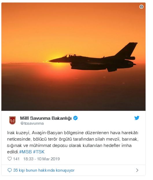 Milli Savunma Bakanlığı belirtti: O hedefler imha edildi