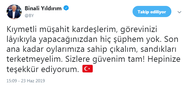 Binali Yıldırım flaş sandık çağrısında bulundu!