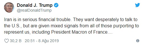 ABD Başkanı Donald Trump'tan Macron'a suçlama!