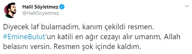 Ünlü isimler Emine Bulut için sessiz kalmadı