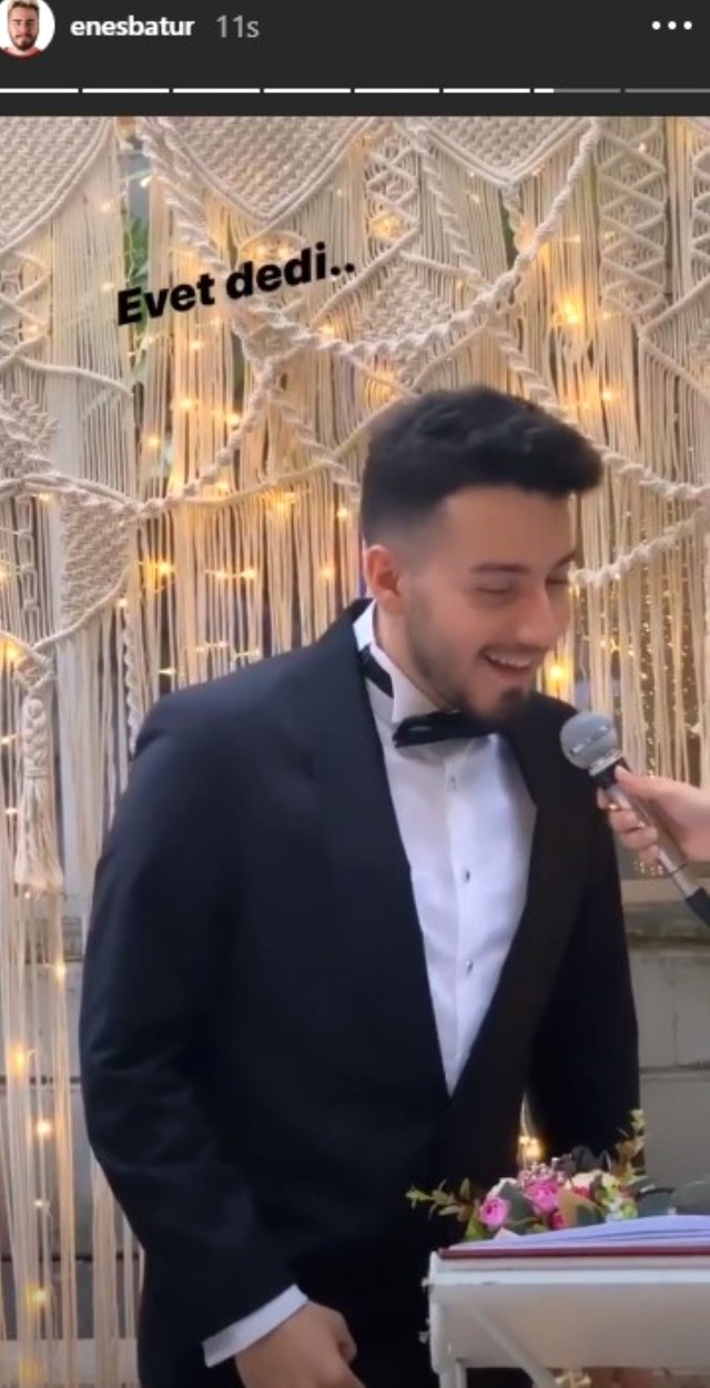 Enes Batur, Tulu Bacı ile evlendi