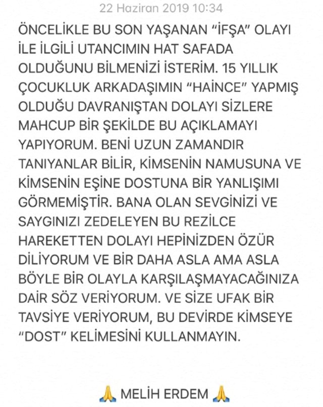 Melih Erdem'in uygunsuz görüntüleri! Takipçilerinden özür diledi