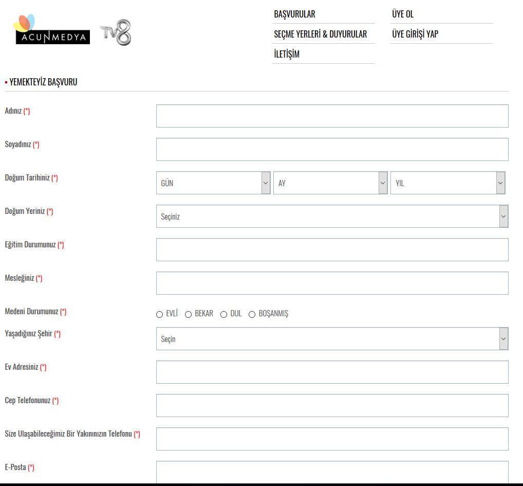 Yemekteyiz Yarışmasına başvuru nasıl yapılır?