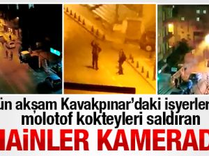 Pendik Kavakpınar'da İşyerlerine Molotofla Saldıran Hainler Kamerada