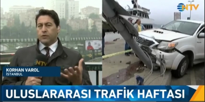 NTV Canlı Yayında trafik kazası İZLE