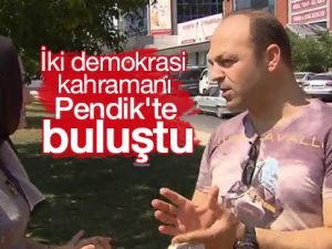 İki demokrasi kahramanı Pendik'te buluştu