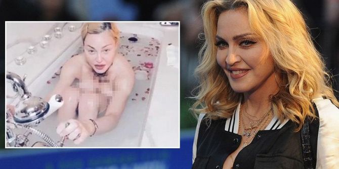 Madonna'nın küvetteki çıplak pozuyla eşitliği savunması medyada tepki çekti!