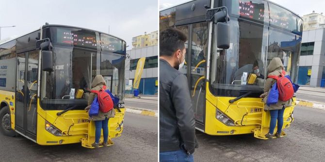 Pendik'te bir kadının otobüs isyanı görenleri hayrete düşürdü!