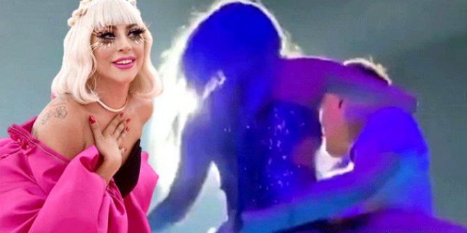 Lady Gaga hayranıyla kucak dansı sırasında sahneden düştü