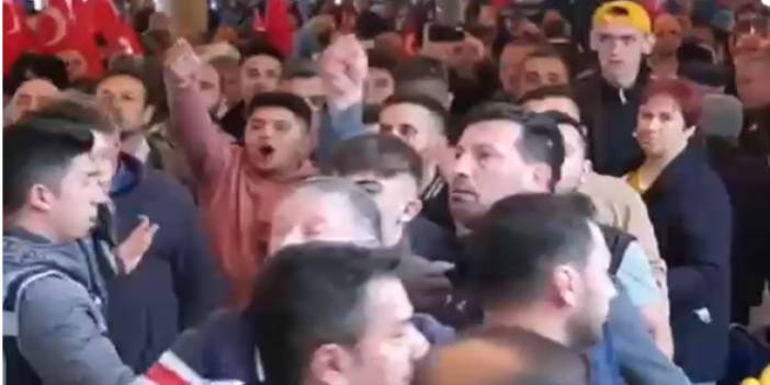 Kütahya'da esnaf "PKK dışarı" diye millet ittifakı temsilcilerini protesto etti