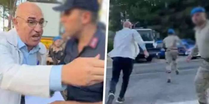 CHP'li Mahmut Tanal Jandarmaya hem hakaret etti, hem de kovaladı: O anlar kameraya böyle yansıdı